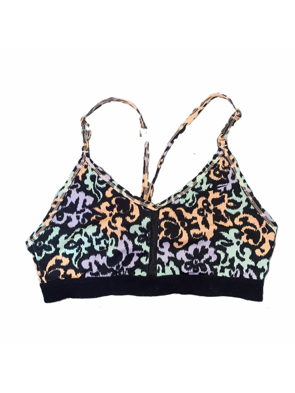 Nike Dri-FIT Printed Sports Bra Size Medium Multicolor Racerback Activewear